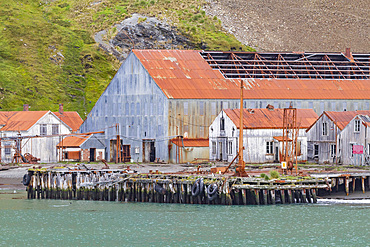 Views of the abandoned whaling station in Stromness Bay on South Georgia, Southern Ocean, Polar Regions