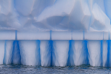 Iceberg detail in and around the Antarctic Peninsula during the summer months, Southern Ocean.