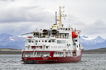 Expedition ship Polar Star operating from Ushuaia, Argentina to the Antarctic Peninsula in Antarctica, Southern Ocean.