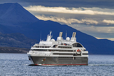 Expedition ship Le Boreal operating from Ushuaia, Argentina to the Antarctic Peninsula in Antarctica, Southern Ocean.