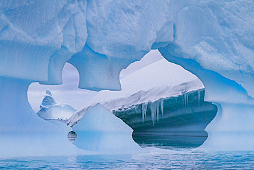 Iceberg detail in and around the Antarctic Peninsula during the austral summer months, Southern Ocean.