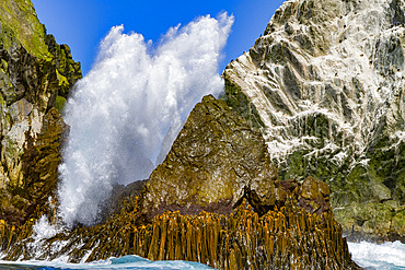 Very remote Shag Rocks, near South Georgia Island in the Scotia Sea, South Atlantic Ocean.