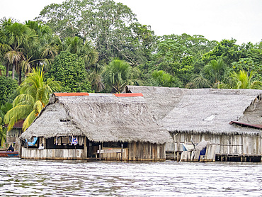 The second highest river level of the 21st century in a small village deep within the Pacaya Samiria Preserve, Peru.