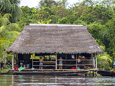 The second highest river level of the 21st century in a small village deep within the Pacaya Samiria Preserve, Peru.