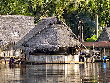The second highest river level of the 21st century in a small village deep within the Pacaya Samiria Preserve, Peru.