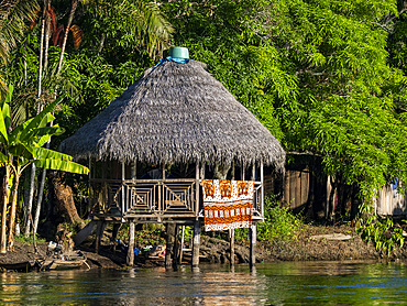 The second highest river level of the 21st century in a small village deep within the Pacaya Samiria Preserve, Peru.