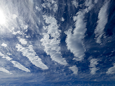 Unusual cloud formation off Isla del Carmen, Baja California Sur, Mexico.
