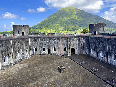 Fort Belgica, a 17th-century fort built on the island of Banda Neira to protect the nutmeg trade, Moluccas, Indonesia.