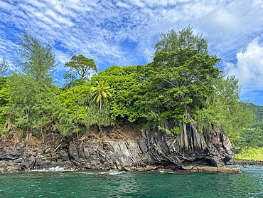 Gunung Api point, lava from the 1998 volcanic eruption on the island of Banda Neira, Moluccas, Indonesia.