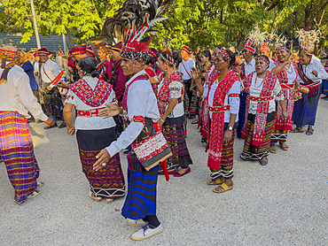 Traditional greeting ceremony on Waingapu, the largest town in the eastern half of Sumba Island, Indonesia