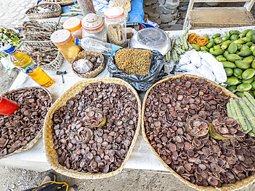 Items for sale at Pasar Alok, the local market in Maumere on the island of Flores, Lesser Sunda, Indonesia.