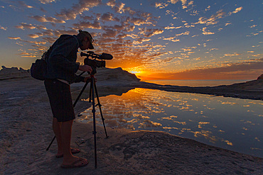 Sunrise for photographers on Punta Colorado on Isla San Jose in the Gulf of California, Baja California Sur, Mexico.
