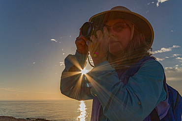 Sunrise for photographers on Punta Colorado on Isla San Jose in the Gulf of California, Baja California Sur, Mexico.