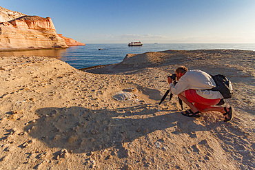 Sunrise for photographers on Punta Colorado on Isla San Jose in the Gulf of California, Baja California Sur, Mexico.