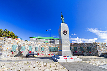The Falklands conflict war memorial dedicated to those who lost their lives in the conflict, Stanley, Falkland Islands.