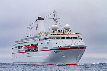 Expedition ship Deutschland operating in Antarctica, Southern Ocean.