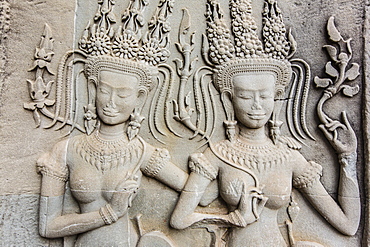 Bas-relief frieze at Angkor Wat, Angkor, UNESCO World Heritage Site, Siem Reap Province, Cambodia, Indochina, Southeast Asia, Asia 