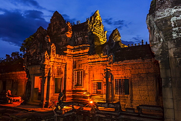 Banteay Samre Temple at night, Angkor, UNESCO World Heritage Site, Siem Reap Province, Cambodia, Indochina, Southeast Asia, Asia 