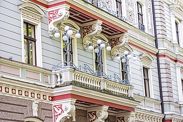 Art Nouveau style architecture locally known as Jugendstil, Riga, Latvia, Europe