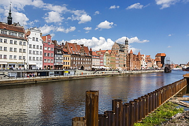 View of Old Town Gdansk from the Vistula River, Gdansk, Poland, Europe