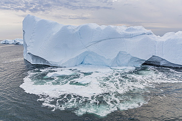 Huge icebergs calving from the Ilulissat Glacier, UNESCO World Heritage Site, Ilulissat, Greenland, Polar Regions