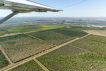 Aerial view of the man-made Ord River near the town of Kununurra, Kimberley, Western Australia, Australia, Pacific