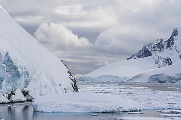 Ice floes choke the waters of the Lemaire Channel, Antarctica, Polar Regions