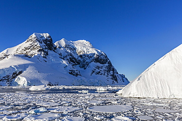 Ice floes choke the waters of the Lemaire Channel, Antarctica, Polar Regions