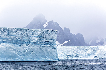 Huge tabular icebergs broken off from B-17A Iceberg near Cooper Bay, South Georgia, UK Overseas Protectorate, Polar Regions