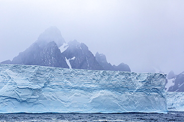 Huge tabular icebergs broken off from B-17A Iceberg near Cooper Bay, South Georgia, UK Overseas Protectorate, Polar Regions