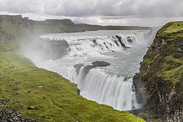 Gullfoss (Golden Falls), a waterfall located in the canyon of the Hvita River in southwest Iceland, Polar Regions