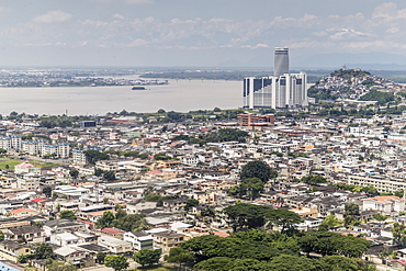 Aerial view of the city of Guayaquil, Ecuador, South America