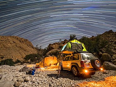 Camping out under the stars in the Sultanate of Oman, Middle East