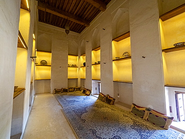 Interior view of the Castle of Jabreen, a 17th century fortress near Bahla, Sultanate of Oman, Middle East