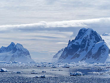 Ice choked waters surrounding the Yalour Islands, Antarctica, Polar Regions