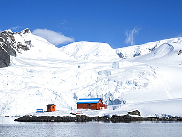 The Argentine Research Station Base Brown at Paradise Harbor, Antarctica, Polar Regions