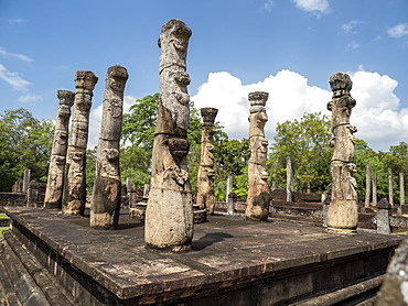 Nissanka Latha Mandapaya, UNESCO World Heritage Site, Polonnaruwa, Sri Lanka, Asia