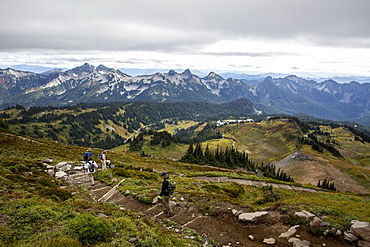 Views from the Skyline Trail of Mount Rainier National Park, Washington State, United States of America, North America