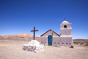 The small Capilla de San Isidro, Catarpe, Antofagasta Region, Chile, South America