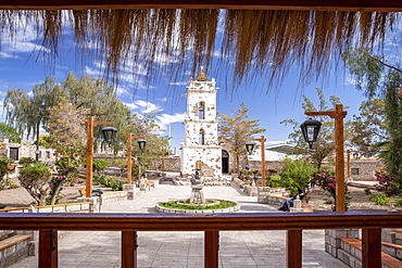 A church dating from the 1750s in the small village of Toconao, San Pedro de Atacama province, Chile, South America