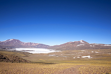 The huge salt flat in Salar de Capur, Antofagasta Region, Chile, South America