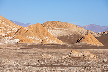 The amphitheater in Valle de le Luna, Los Flamencos National Reserve, Antofagasta Region, Chile, South America