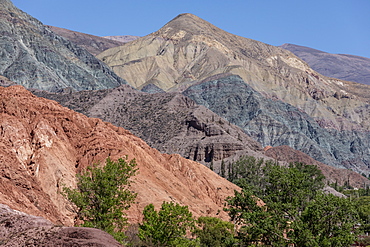 The village of Purmamarca, at the base of Seven Colors Hill, Jujuy province of northwest Argentina, South America