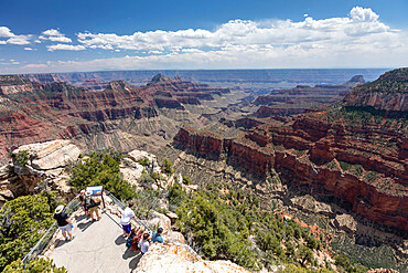 View of the North Rim of Grand Canyon National Park from Bright Angel Point, UNESCO World Heritage Site, Arizona, United States of America, North America