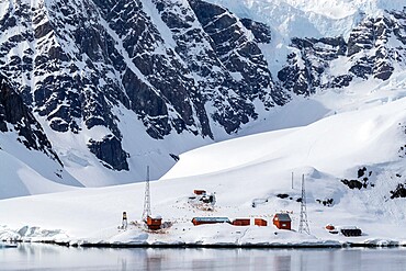 The Argentine Research Station Almirante Brown, located in Paradise Harbor, Antarctica, Polar Regions