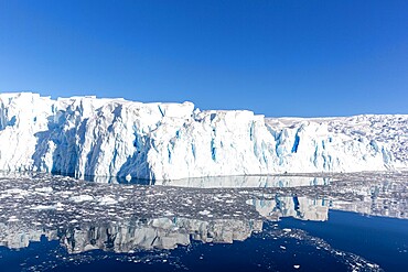 Tidewater glacier and brash ice in Cierva Cove, Hughes Bay, Antarctica, Polar Regions