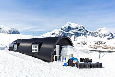 Former British Base A, now a museum and post office at Port Lockroy on tiny Goudier Island, Antarctica, Polar Regions