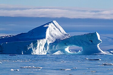 Iceberg calved from glacier from the Greenland Icecap in De Dodes Fjord (Fjord of the Dead), Baffin Bay, Greenland, Polar Regions