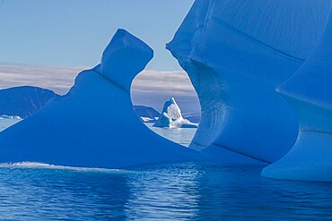 Iceberg calved from glacier from the Greenland Icecap in De Dodes Fjord (Fjord of the Dead), Baffin Bay, Greenland, Polar Regions