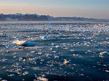 Brash ice off the east coast of Greenland, Polar Regions